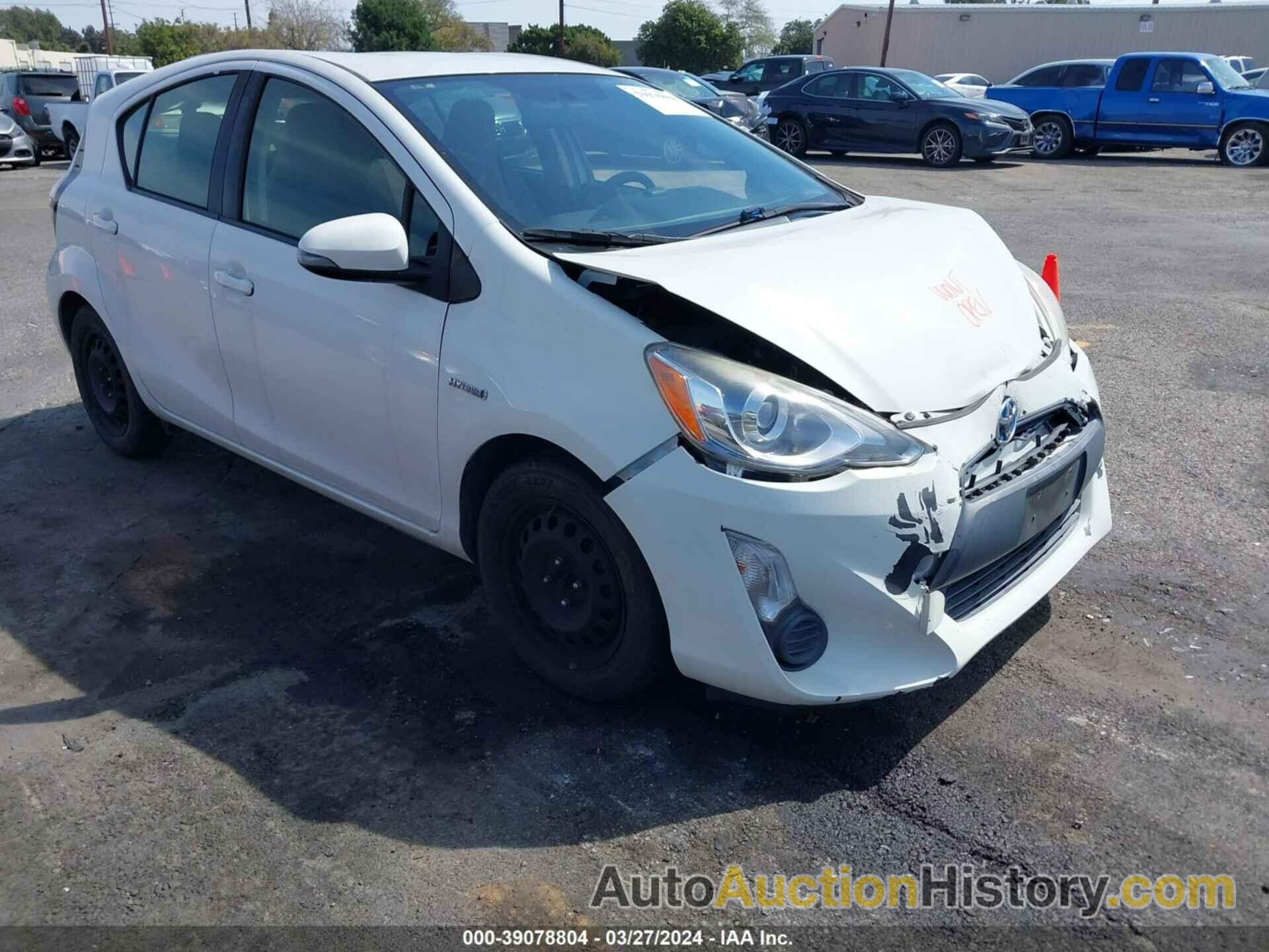 TOYOTA PRIUS C ONE, JTDKDTB39F1587324