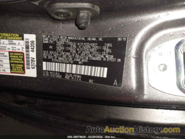 TOYOTA SIENNA XLE V6, 5TDYK3DC7BS047187