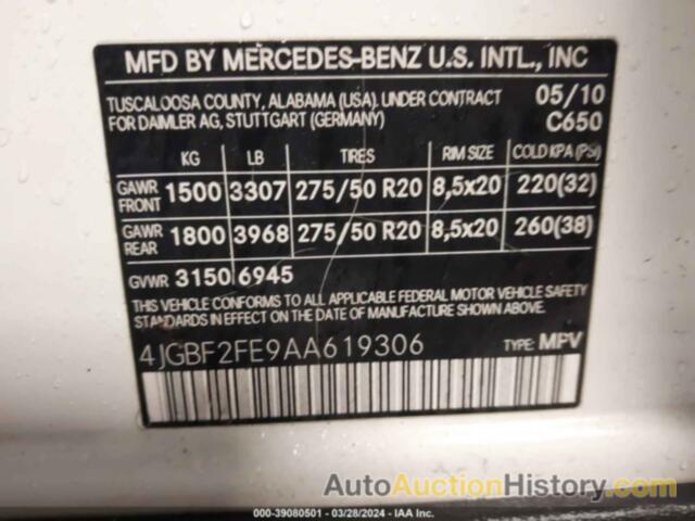 MERCEDES-BENZ GL 350 BLUETEC 4MATIC, 4JGBF2FE9AA619306