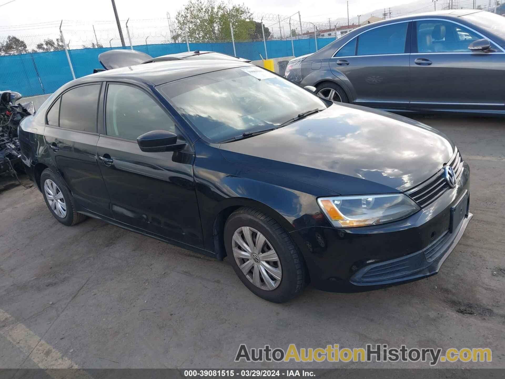 VOLKSWAGEN JETTA 2.0L S, 3VW2K7AJ6EM383205