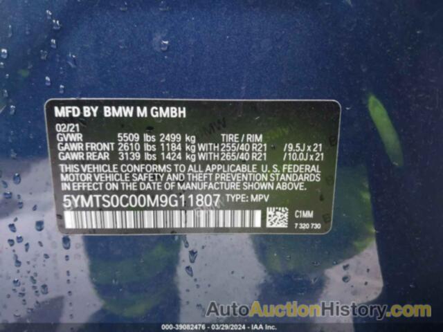 BMW X3 M, 5YMTS0C00M9G11807