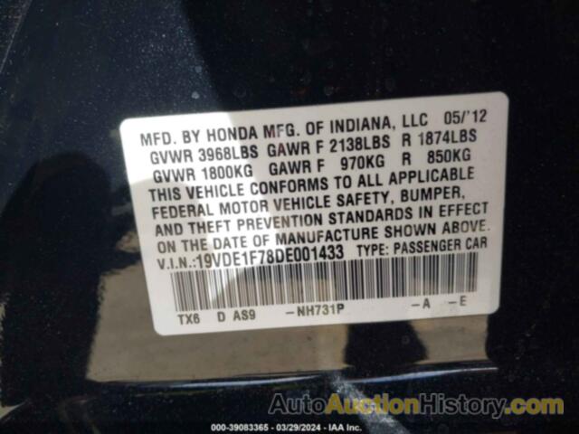 ACURA ILX 2.0L, 19VDE1F78DE001433