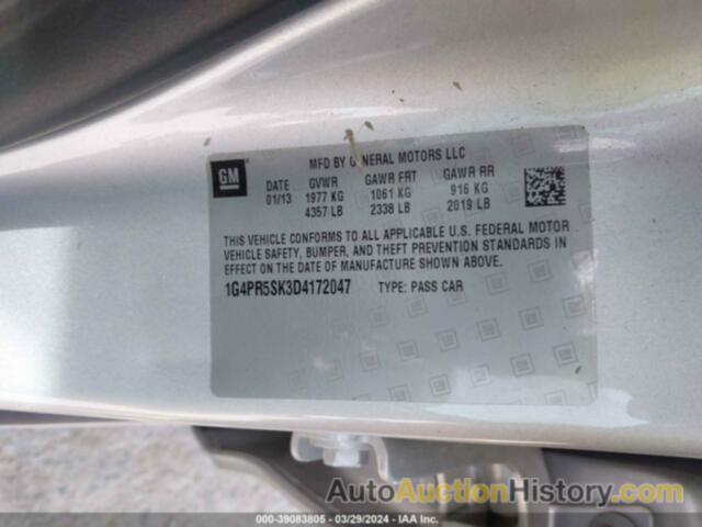 BUICK VERANO CONVENIENCE GROUP, 1G4PR5SK3D4172047