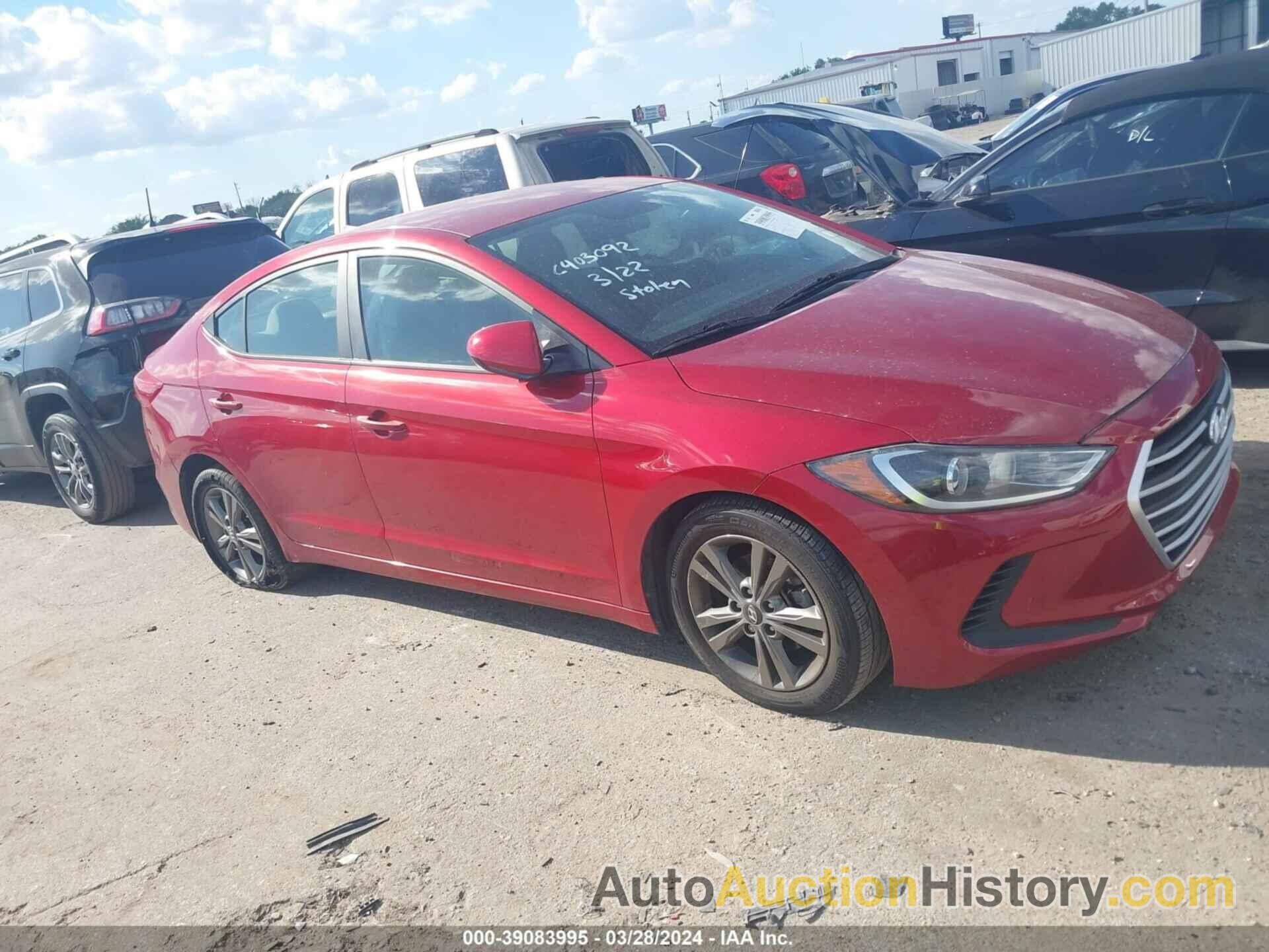 HYUNDAI ELANTRA SE, 5NPD84LF4HH003306