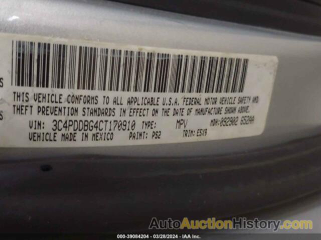 DODGE JOURNEY SXT, 3C4PDDBG4CT170910