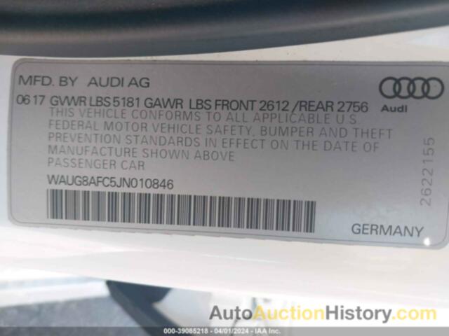 AUDI A6 2.0T PREMIUM, WAUG8AFC5JN010846