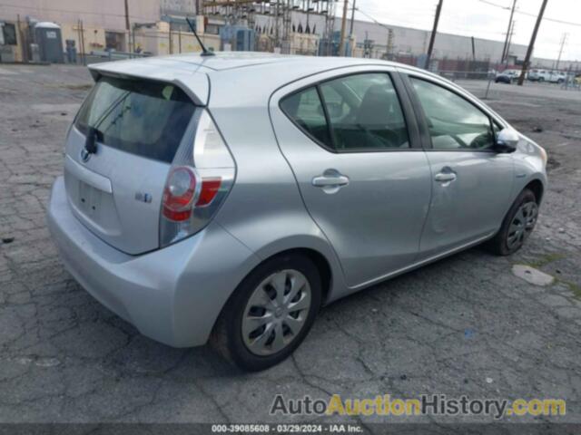 TOYOTA PRIUS C ONE, JTDKDTB37E1081683