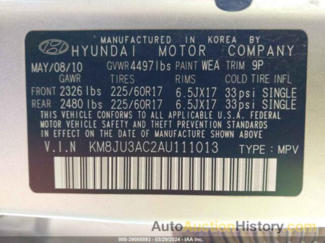 HYUNDAI TUCSON GLS, KM8JU3AC2AU111013