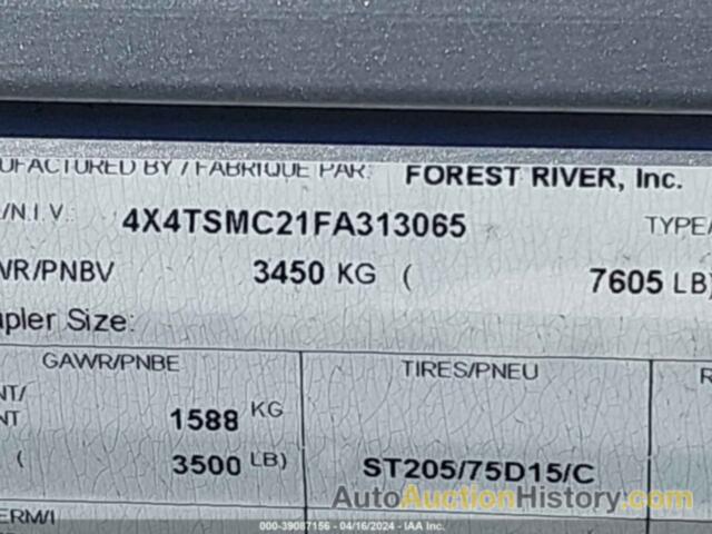 FOREST RIVER OTHER, 4X4TSMC21FA313065