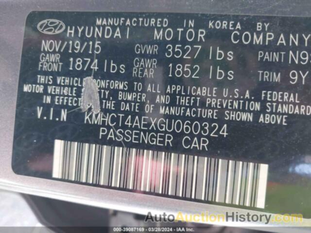 HYUNDAI ACCENT SE, KMHCT4AEXGU060324