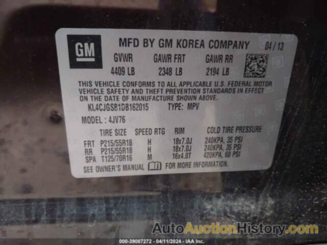 BUICK ENCORE, KL4CJGSB1DB162015