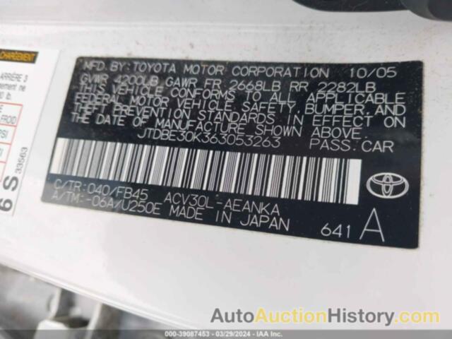 TOYOTA CAMRY LE/XLE, JTDBE30K363053263