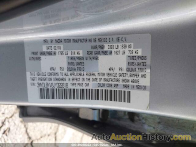 TOYOTA YARIS IA, 3MYDLBYV8JY322818