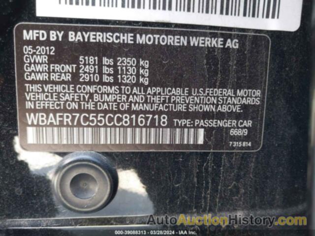 BMW 535I, WBAFR7C55CC816718