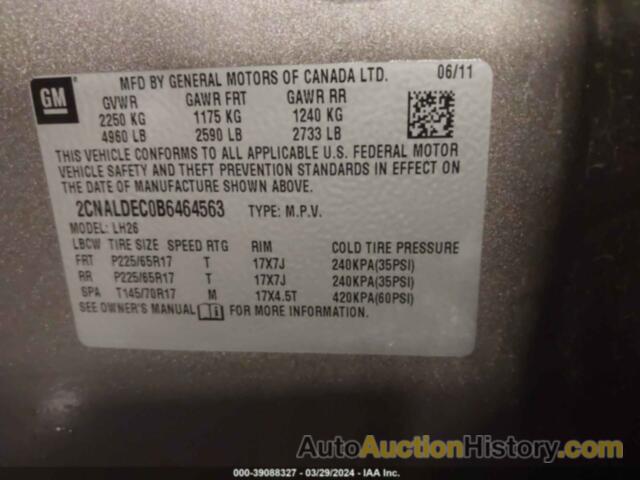 CHEVROLET EQUINOX 1LT, 2CNALDEC0B6464563