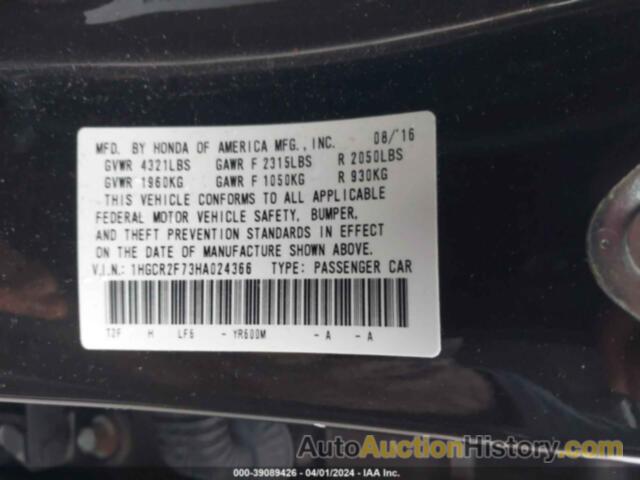 HONDA ACCORD EX, 1HGCR2F73HA024366