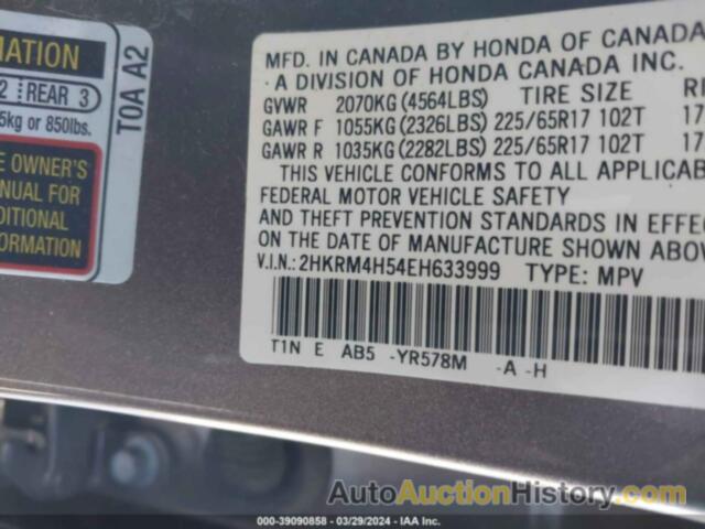 HONDA CR-V EX, 2HKRM4H54EH633999