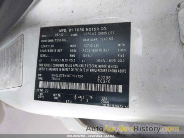 FORD TRANSIT CONNECT XLT, NM0LS7BN1CT109124