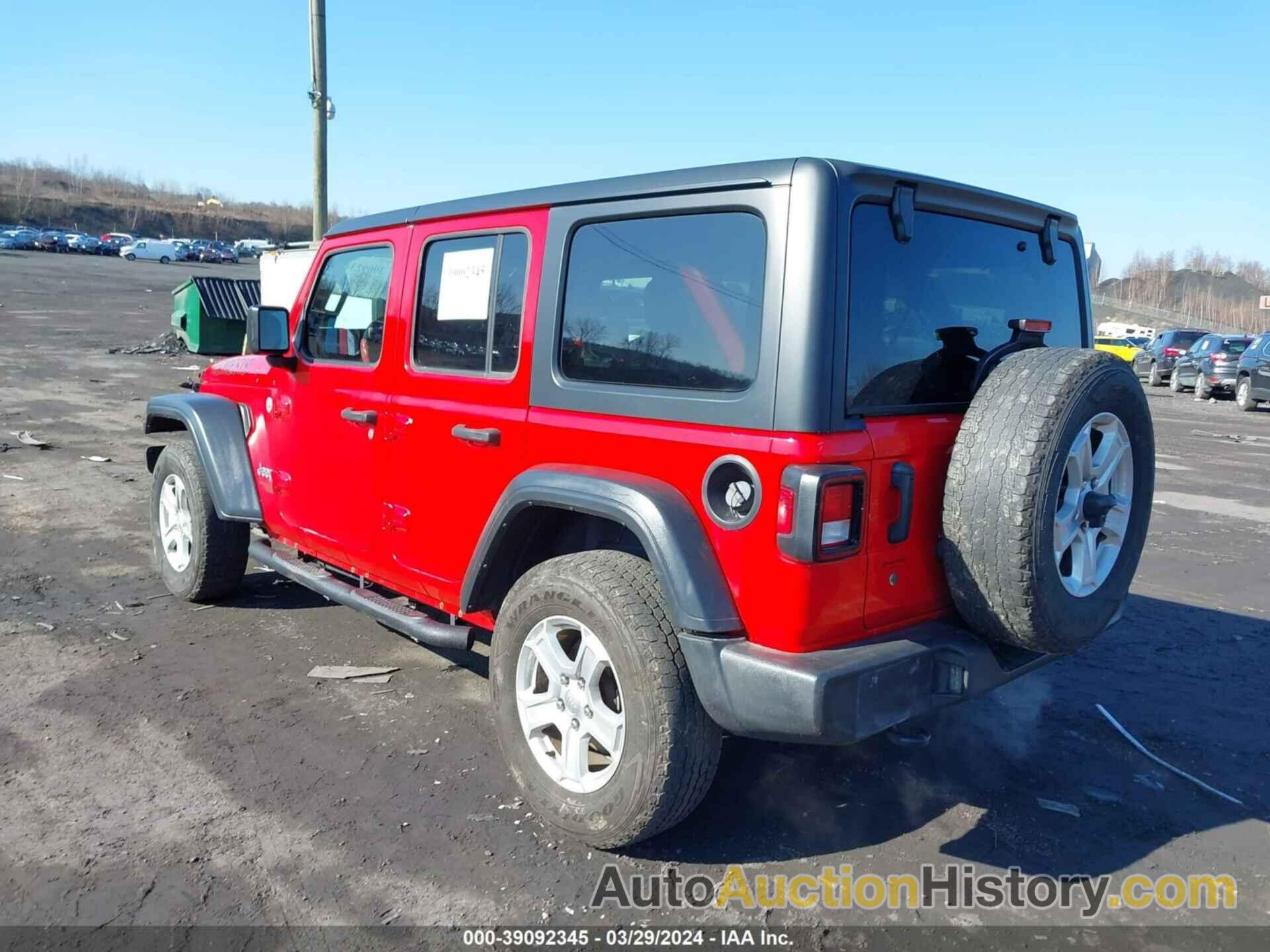 JEEP WRANGLER UNLIMITED SPORT S 4X4, 1C4HJXDN1KW565355