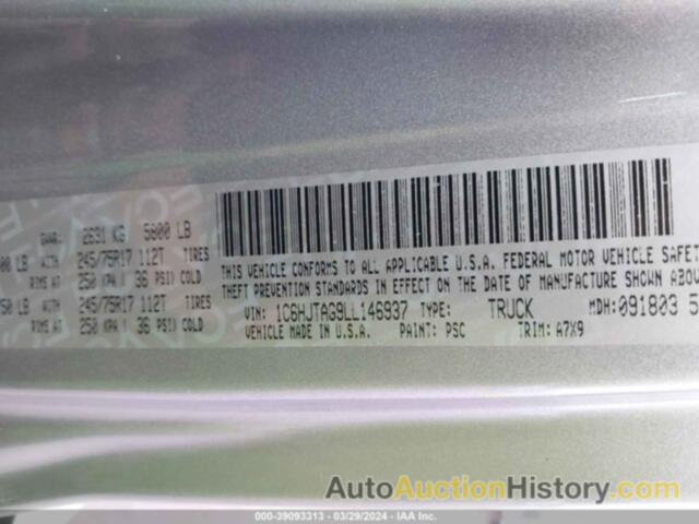 JEEP GLADIATOR SPORT S 4X4, 1C6HJTAG9LL146937