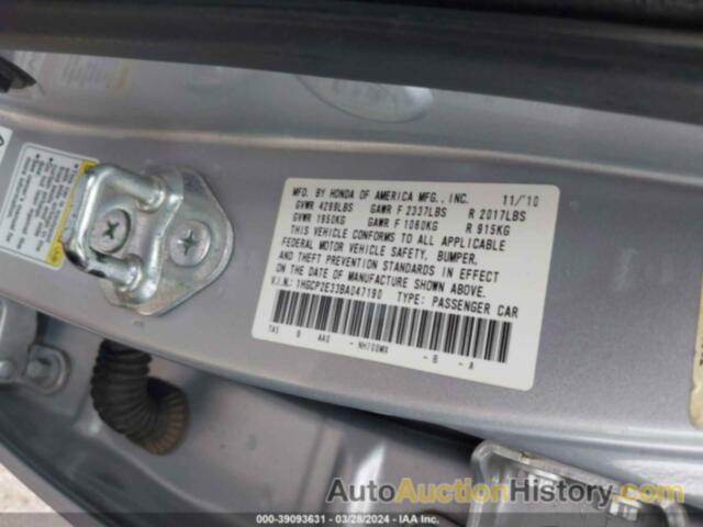 HONDA ACCORD 2.4 LX, 1HGCP2E33BA047190