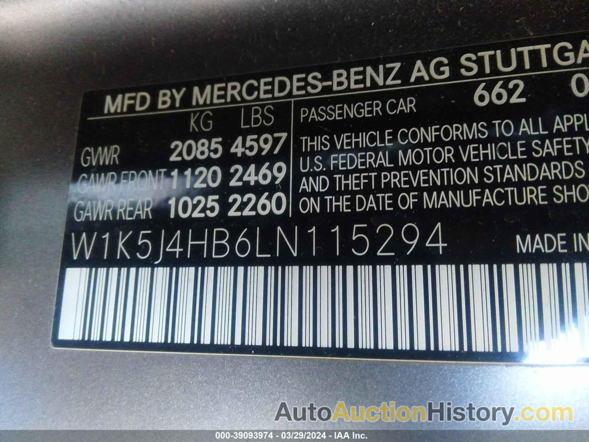 MERCEDES-BENZ CLA 250 4MATIC, W1K5J4HB6LN115294