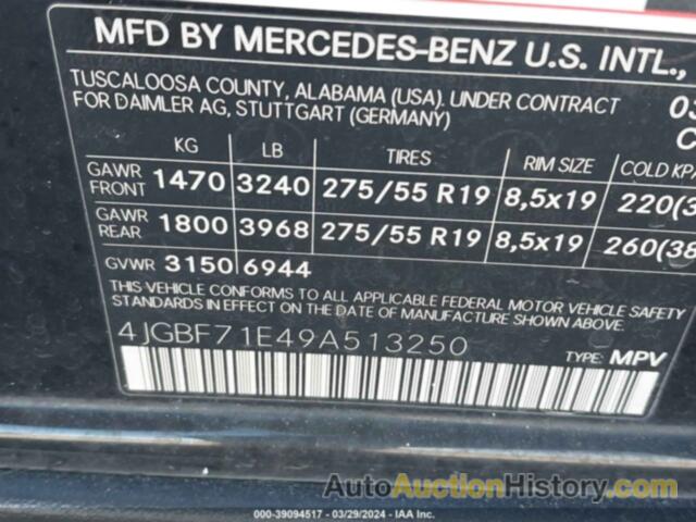 MERCEDES-BENZ GL 450 4MATIC, 4JGBF71E49A513250