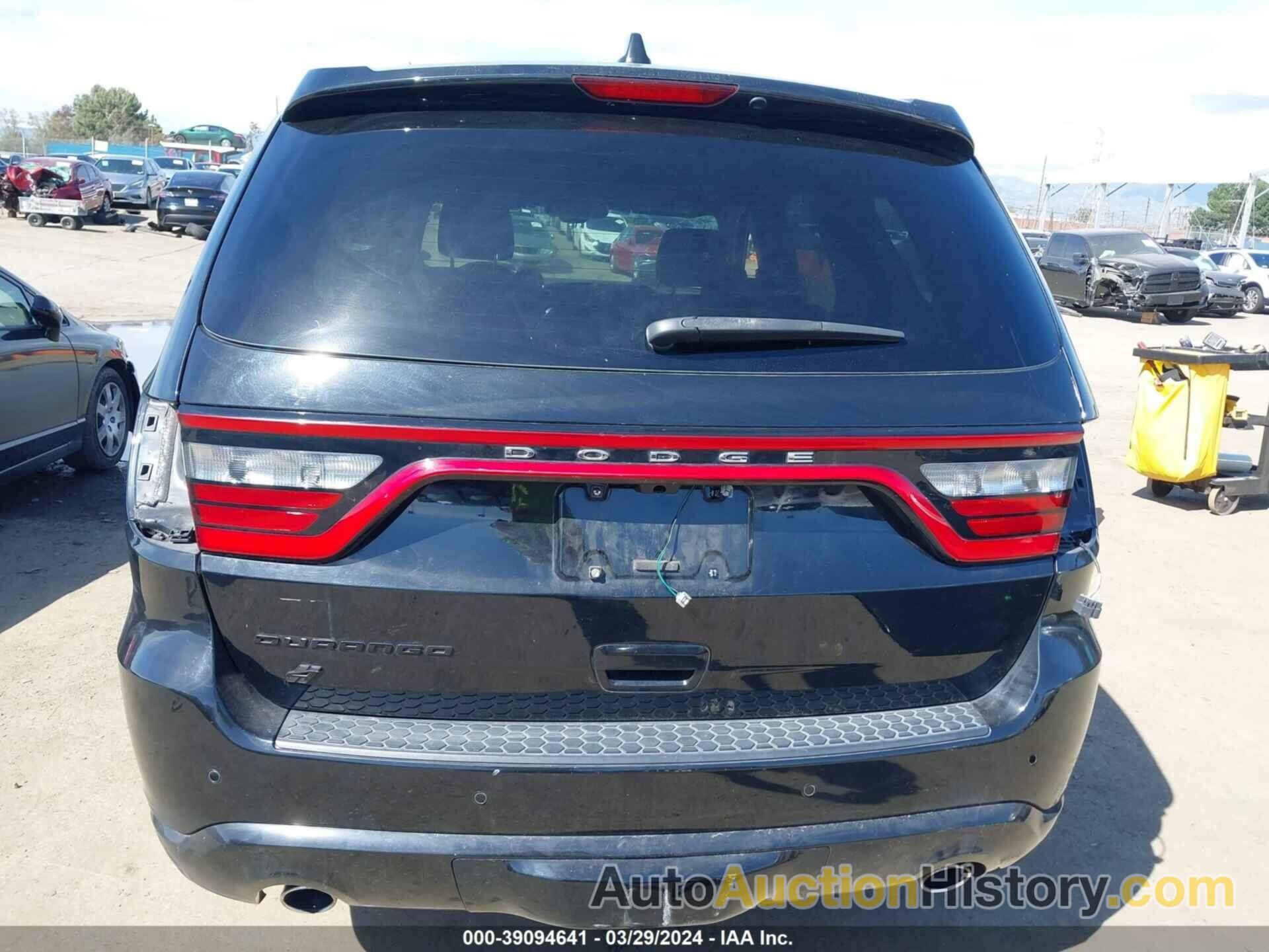 DODGE DURANGO SXT AWD, 1C4RDJAGXJC346358