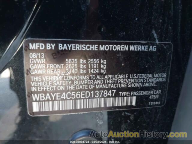 BMW 740LI LI, WBAYE4C56ED137847