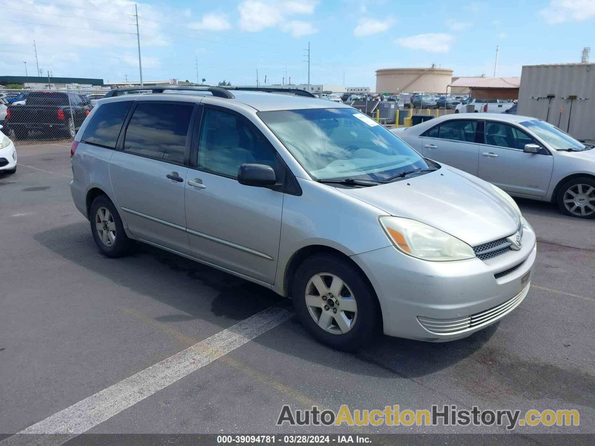 TOYOTA SIENNA LE, 5TDZA23C94S147488