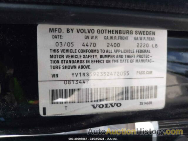 VOLVO S60 2.5T, YV1RS592352472055