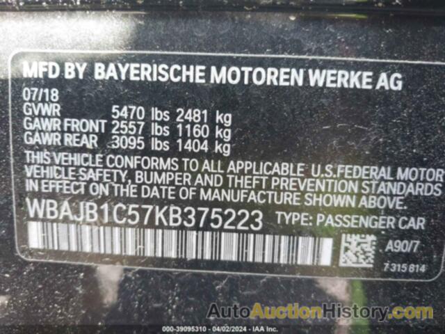 BMW 530E XDRIVE IPERFORMANCE, WBAJB1C57KB375223