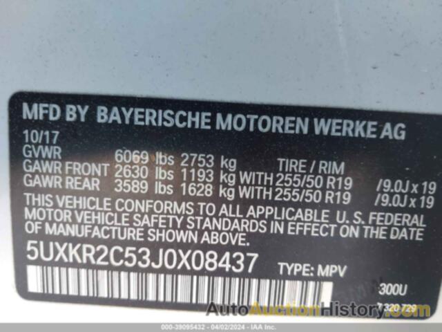 BMW X5 SDRIVE35I, 5UXKR2C53J0X08437