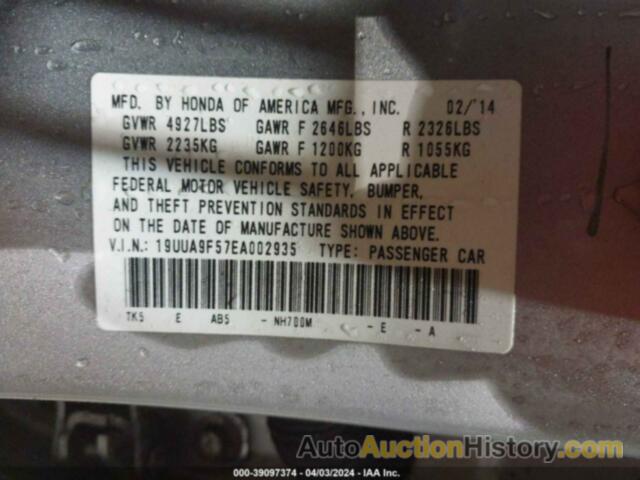 ACURA TL TECH, 19UUA9F57EA002935