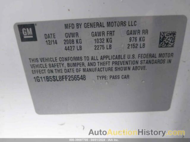 CHEVROLET MALIBU LS, 1G11B5SL8FF256548