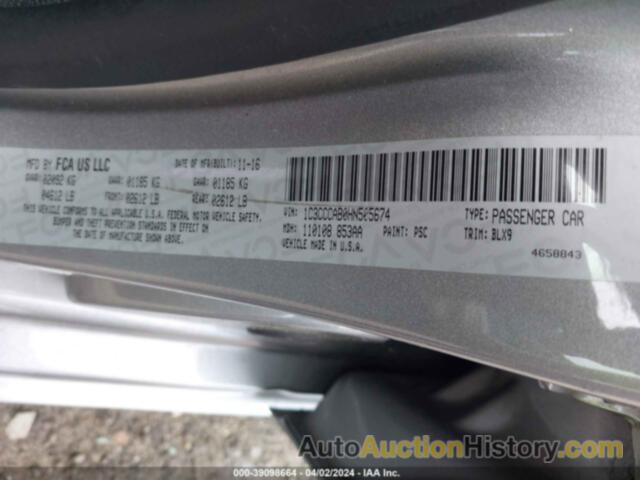 CHRYSLER 200 LIMITED PLATINUM, 1C3CCCAB0HN505674