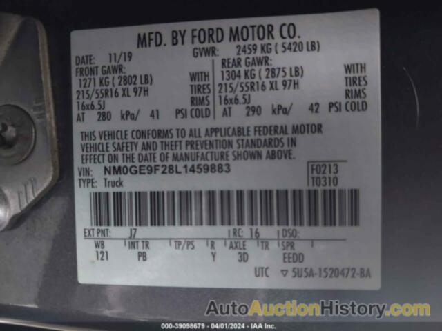 FORD TRANSIT CONNECT XLT PASSENGER, NM0GE9F28L1459883