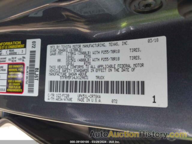 TOYOTA TUNDRA SR5 4.6L V8, 5TFRM5F14JX129831