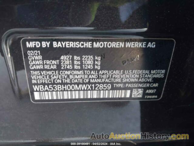 BMW 530 I, WBA53BH00MWX12859
