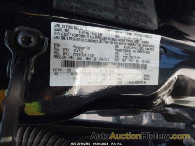 FORD C-MAX ENERGI SEL, 1FADP5CU9DL548050