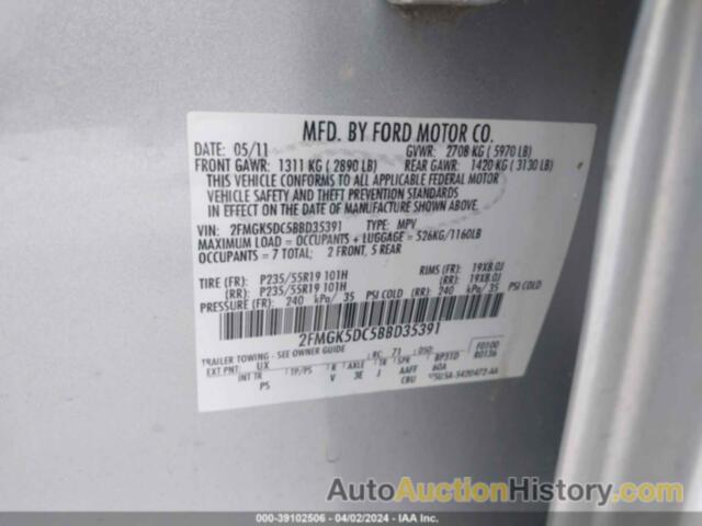 FORD FLEX LIMITED, 2FMGK5DC5BBD35391