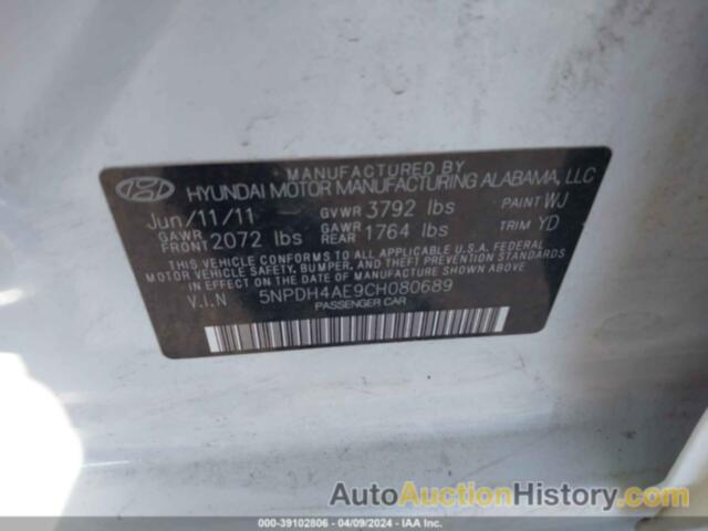 HYUNDAI ELANTRA GLS, 5NPDH4AE9CH080689