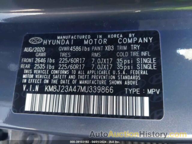 HYUNDAI TUCSON SE, KM8J23A47MU339866