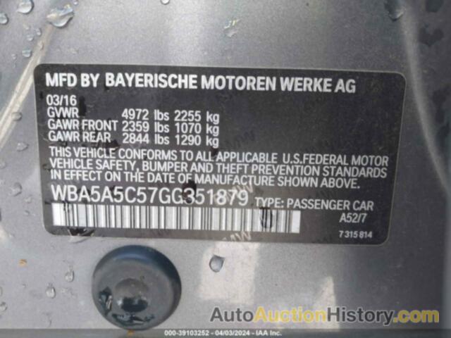 BMW 528I, WBA5A5C57GG351879