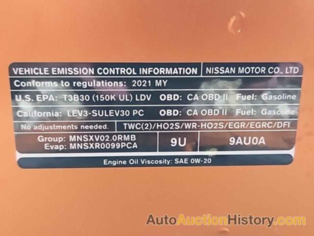 NISSAN SENTRA SR, 3N1AB8DV7MY257710