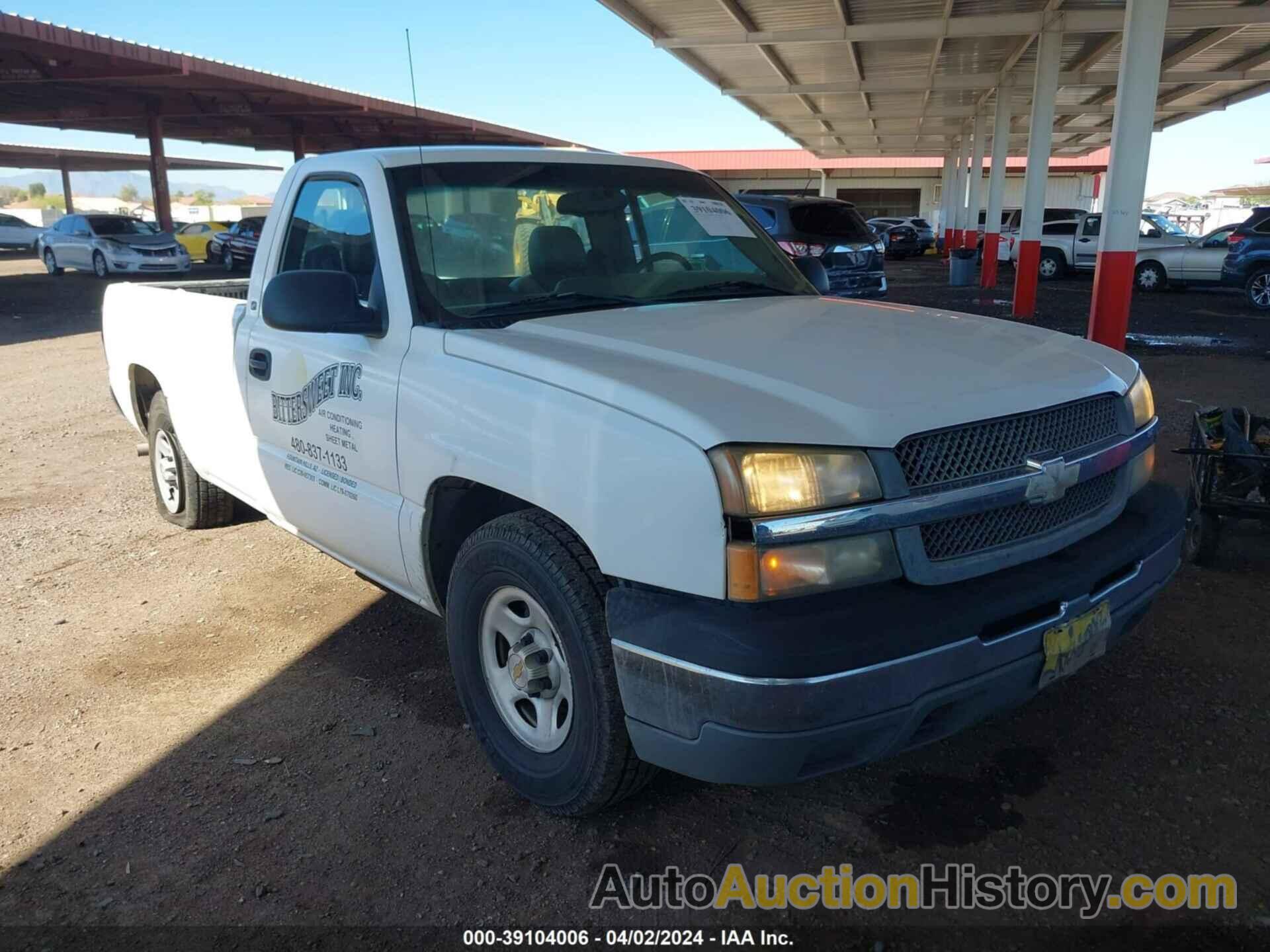 CHEVROLET SILVERADO 1500 WORK TRUCK, 1GCEC14V54Z348757