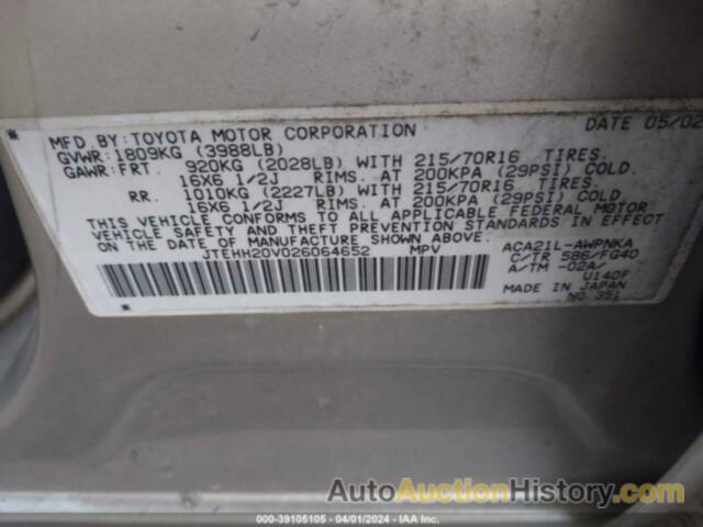 TOYOTA RAV4, JTEHH20V026064652