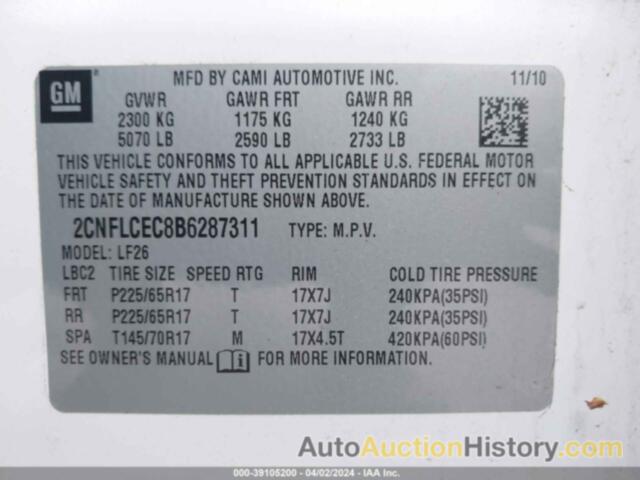 CHEVROLET EQUINOX LS, 2CNFLCEC8B6287311