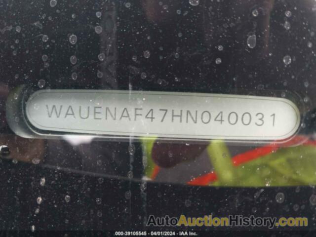 AUDI A4 2.0T PREMIUM, WAUENAF47HN040031