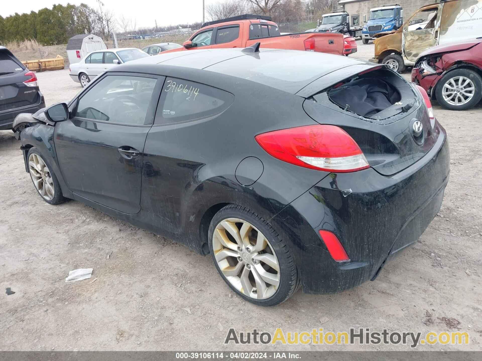 HYUNDAI VELOSTER BASE W/RED/BLACK, KMHTC6ADXCU072440